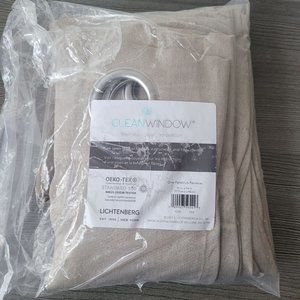 clean window darkening grommet 96-inch window curtain panel in stone 96''X52''